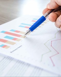 chart close up data desk